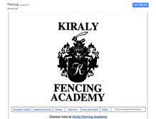 Tablet Screenshot of kiralyfencing.com